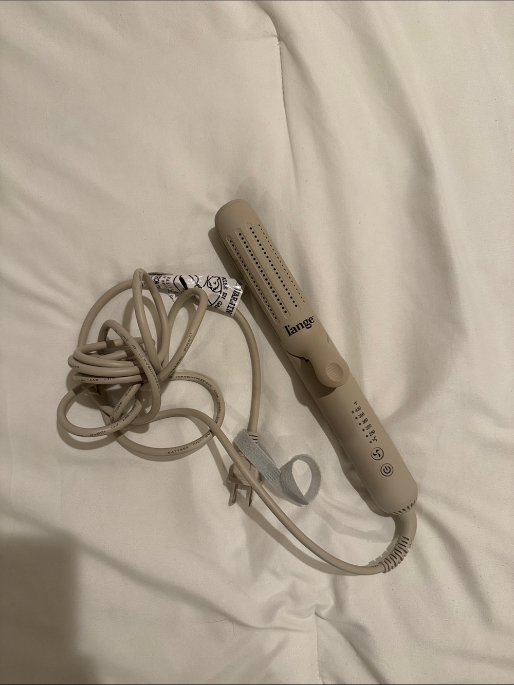 Lange Beige Curling wand